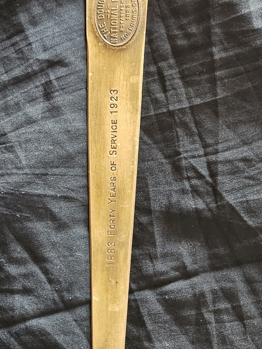 Brass Commemorative Letter Opener - 1883-1923